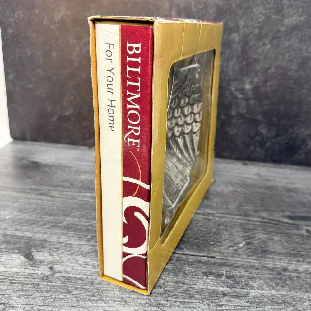 Unused‎ Biltmore Metal Owl Tidbit Server with Matching Spreader